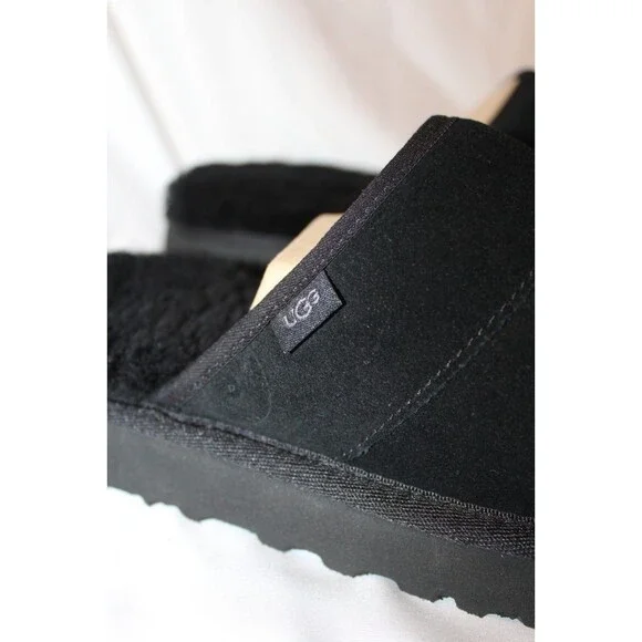 UGG Men's Slip-On Black Leisure Suede Scuffs Slippers SZ 11 NEW - Picture 4 of 6